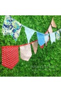 Floral Fabric Bunting Flag